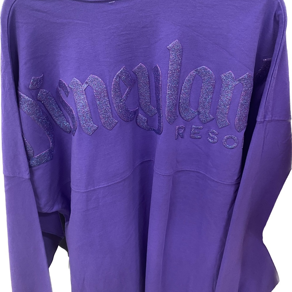 Disneyland Resort Spirit Jersey Long Sleeve Sparkle Puff Medium Purple Potion